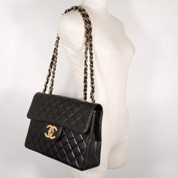 CHANEL ChainShoulder Shoulder Bag A04412 Deca Matelasse 30 Double chain bl... - Picture 2 of 10